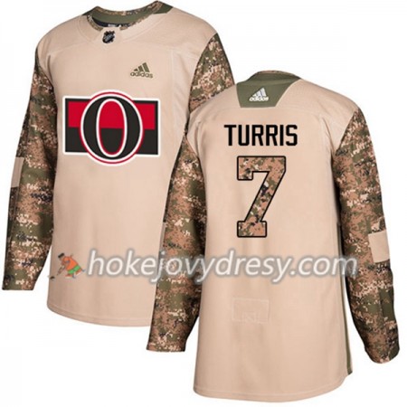 Pánské Hokejový Dres Ottawa Senators Kyle Turris 7 Adidas 2017-2018 Camo Veterans Day Practice Authentic